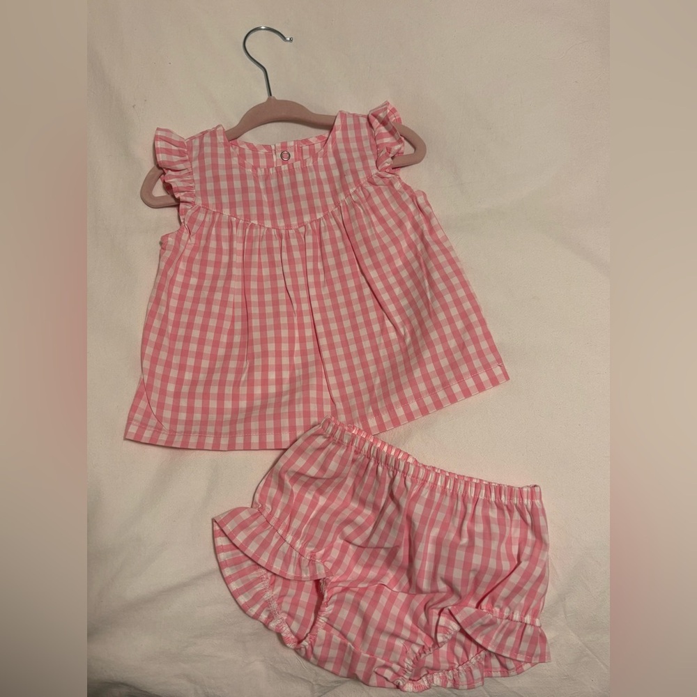 Carters Pink Gingham Baby Outfit